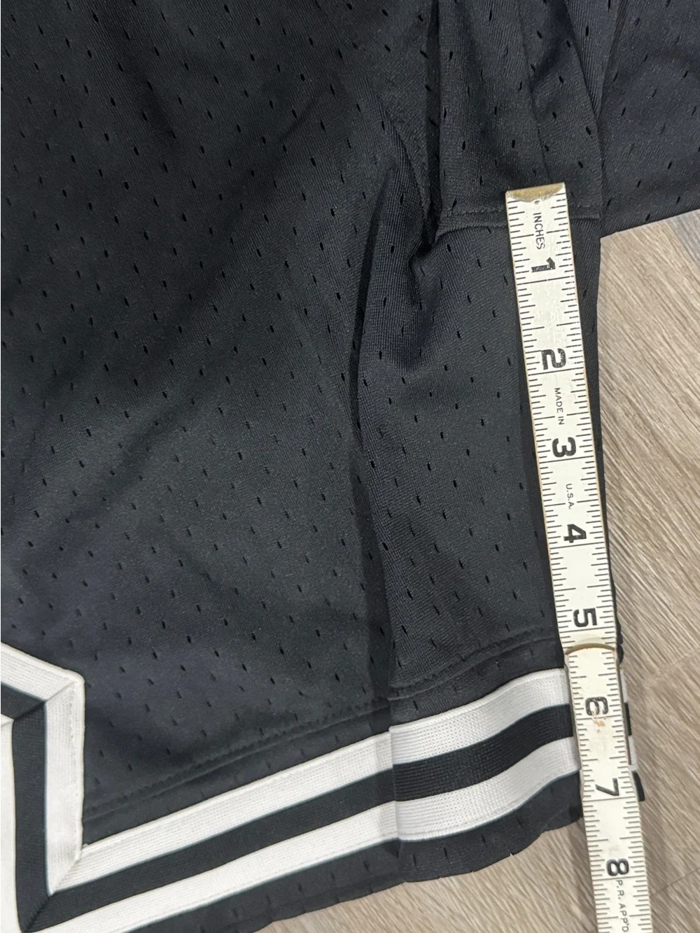 Jordan Black Mesh Athletic Shorts with White Trim